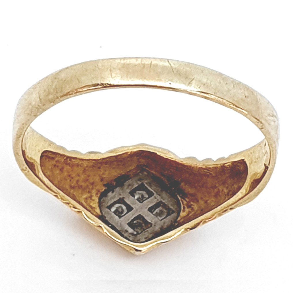 戒指 - 18K包金 黄金, 白金 -  0.06ct. tw. 钻石 (天然)  #3.2