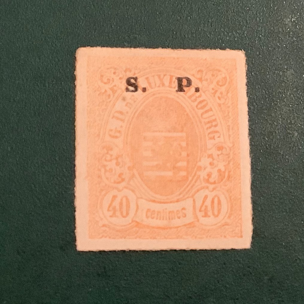 Luxemburg 1881 - 40 cent opdruk type II - fotocertificaat Eichele - Michel D21 II #2.1