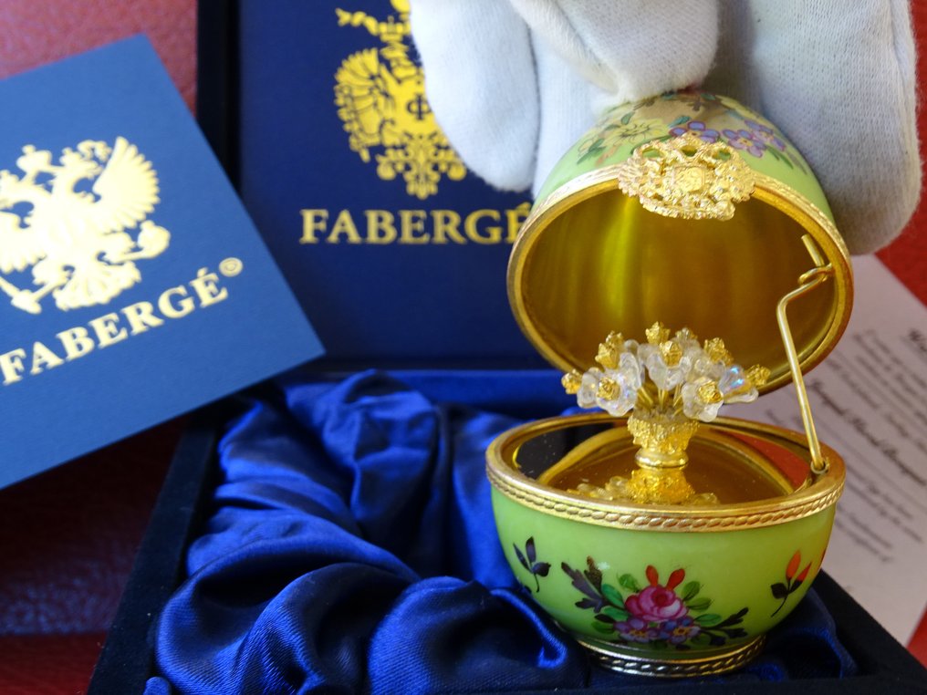 Statuetta - House of Faberge - Imperial Egg  - Surprise Egg - Boxed -Certificate of Authenticity - Finitura oro #2.3