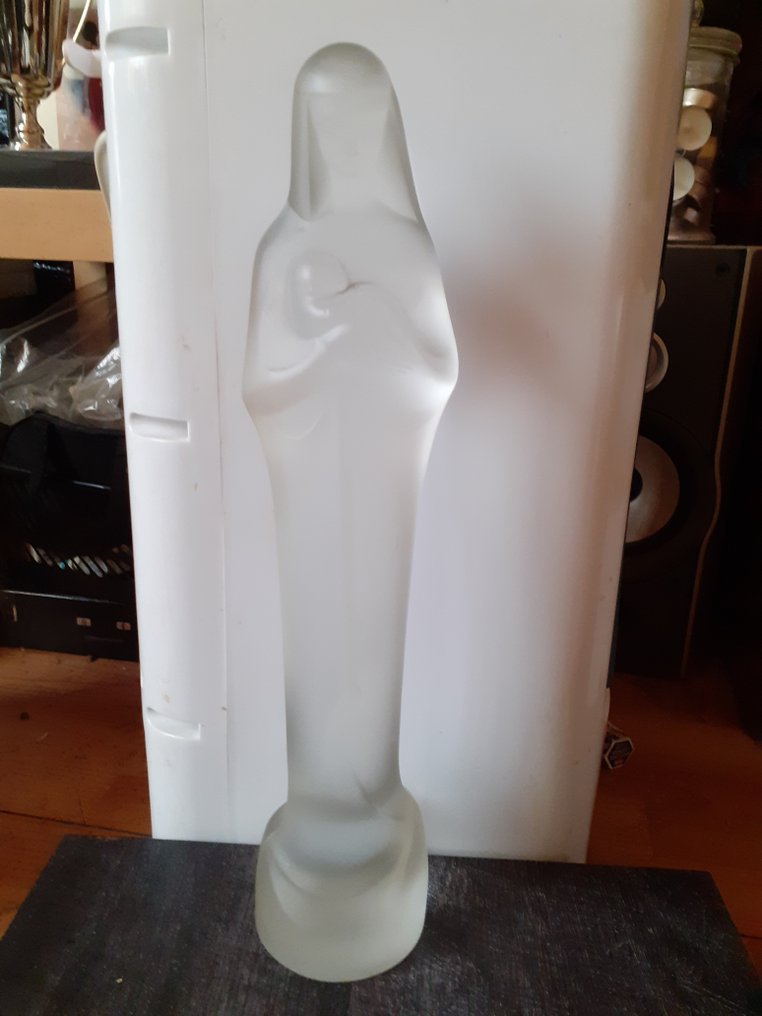 Glasfabriek Leerdam - Stef Uiterwaal - Figura - Madonna met kind - 36 cm - Üveg #1.1