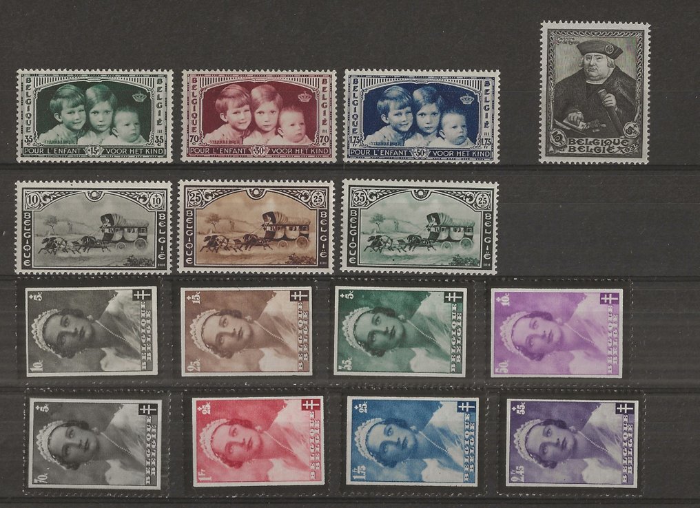 Belgien 1935 - komplet bind, med Tassis - OBP/COB 404 tot 426 + BL4 #2.2