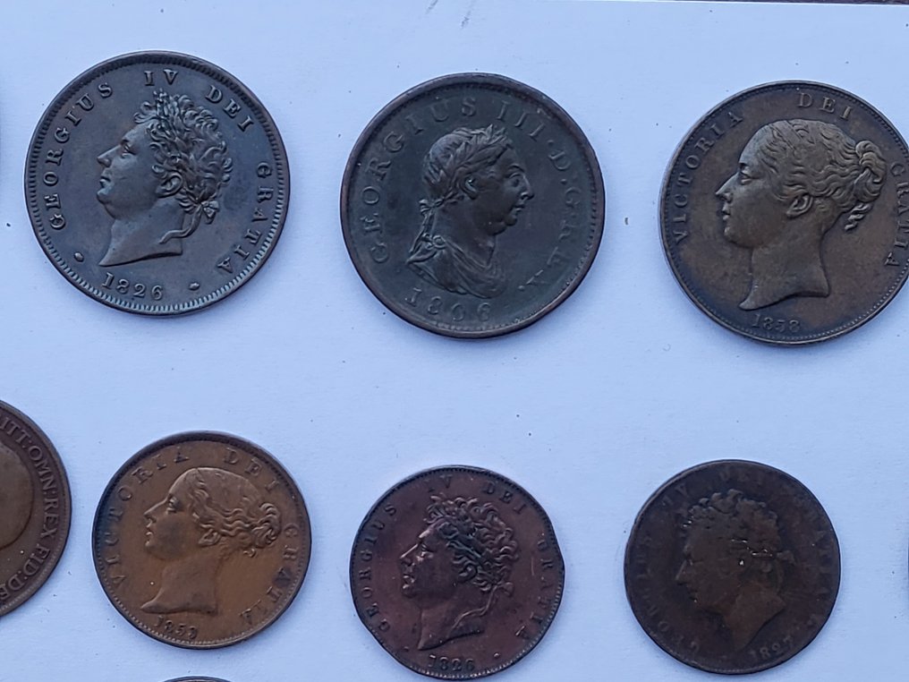 大不列顛. A Spectacular Collection of 64x British Copper Coins, includes many high grade and scarce coins! #3.1