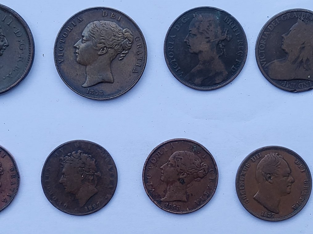 大不列顛. A Spectacular Collection of 64x British Copper Coins, includes many high grade and scarce coins! #3.2