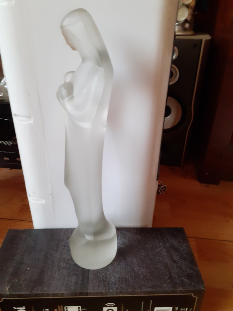 Glasfabriek Leerdam - Stef Uiterwaal - Figura - Madonna met kind - 36 cm - Vidrio #2.1