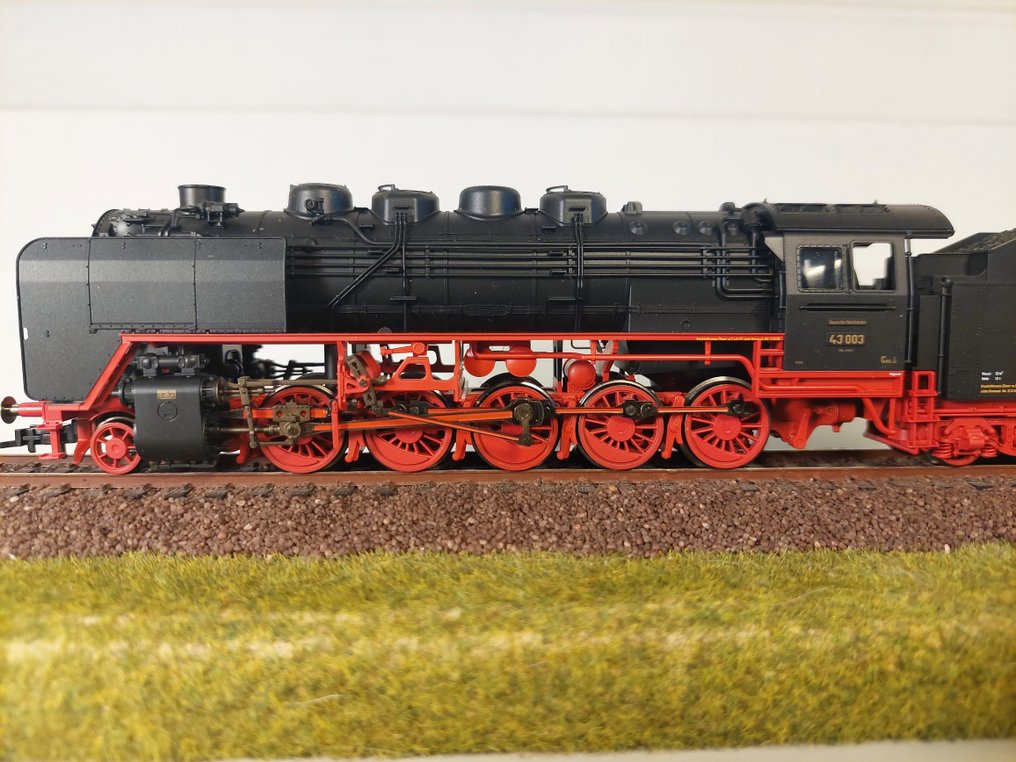 Fleischmann H0 - 414371 - Locomotora de vapor con ténder (1) - BR 43 003, con decodificador de sonido DCC - DRG #3.1