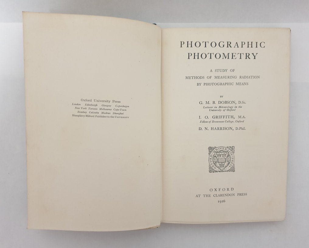 William HERRSCHAFT and Jacob DESCHIN-G.M.B. DOBSON, I.O.GRIFFITH, D.N.HARRISON. - “ LIGHTING IDEAS IN PHOTOGRAPHY” 1938 and PHOTOGRAPHIC PHOTOMETRY “A study of Methods of measuring - 1926-1938 #1.3