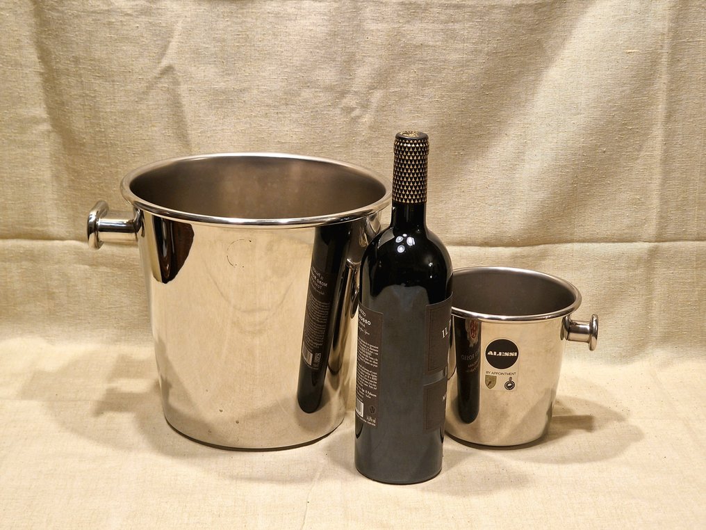 Alessi - Ice bucket (2) -  2 Champagne and Ice Buckets - Steel  #2.1