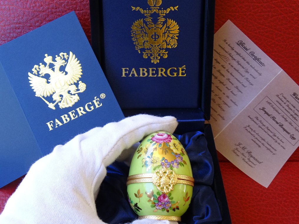 Statuetta - House of Faberge - Imperial Egg  - Surprise Egg - Boxed -Certificate of Authenticity - Finitura oro #1.1