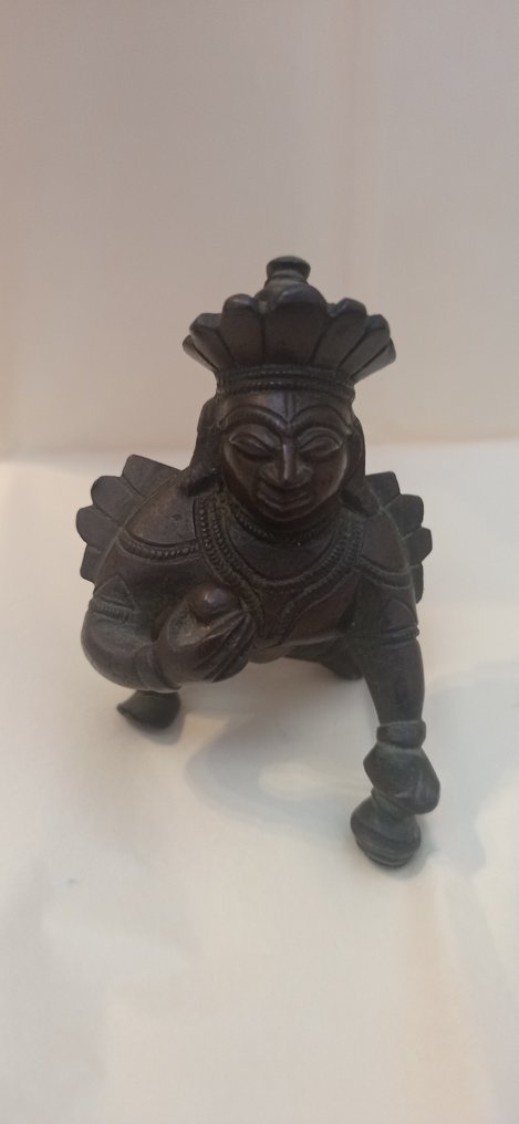 Krishna-Kind - Bronze - Indien - Ende des 19. – Anfang des 20. Jahrhunderts #2.1