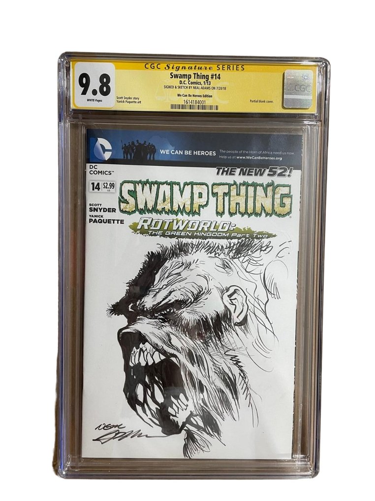 Swamp Thing #14 - Signed & Sketched by Neal Adams - 1 Graded comic - 2013/2018 - CGC 9.8 #1.1