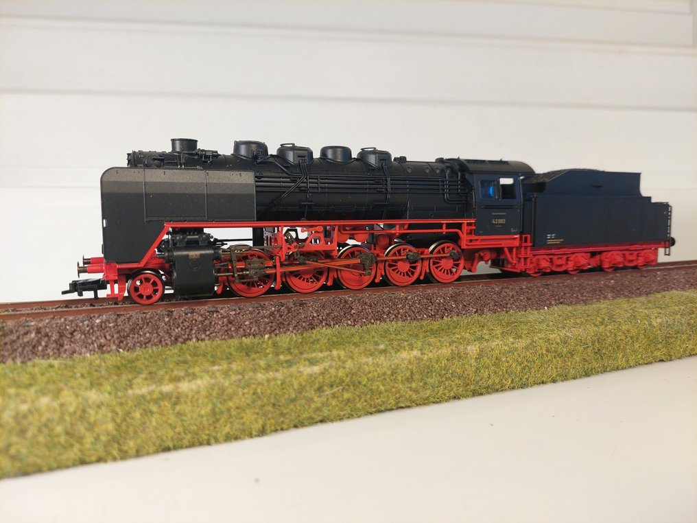 Fleischmann H0 - 414371 - Locomotora de vapor con ténder (1) - BR 43 003, con decodificador de sonido DCC - DRG #1.1