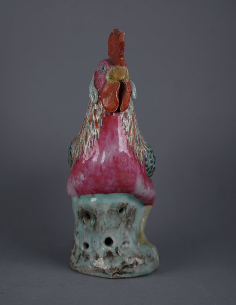 Large standing Finely detailed Cockerel - Porcelaine - Chine - 18ème siècle #2.2