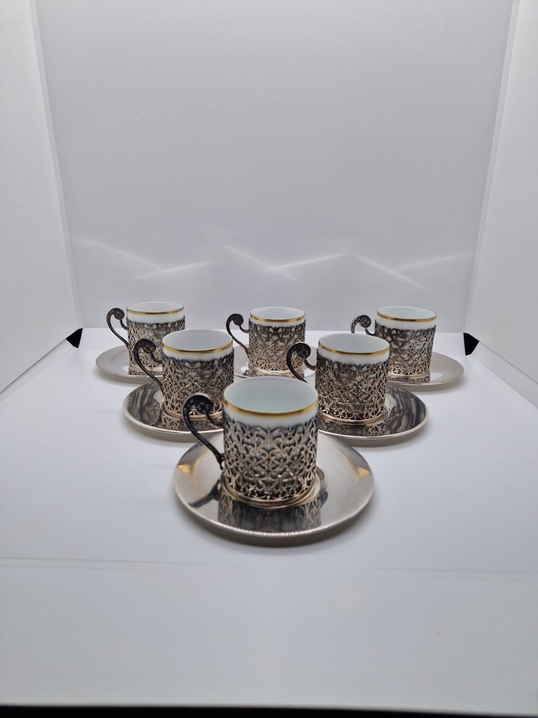 Stancampiano Eugenio - Kaffe servise - Tazzine da caffè - .800 sølv #1.1