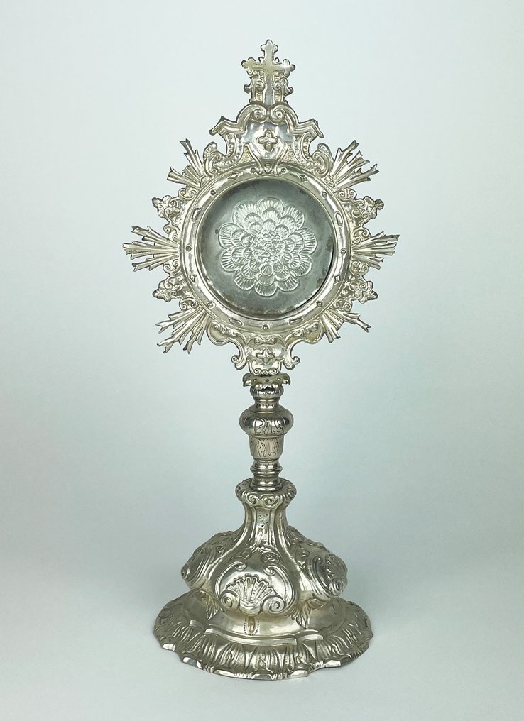 Baroque Monstrance - Glass, Metal, Wood - 1700-1750, 1750-1800 - Ancient monstrance  #1.1
