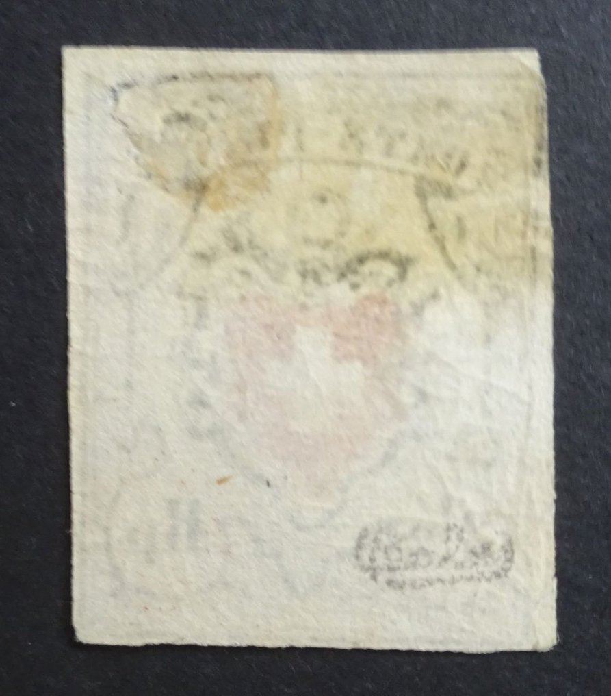 Sveitsi 1850 - ORTS-POST 13II Signé - Zu / SBK 13II #2.1