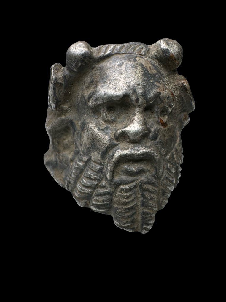 Ancient Greek, Hellenistic Silver Bust - 30 mm #1.2