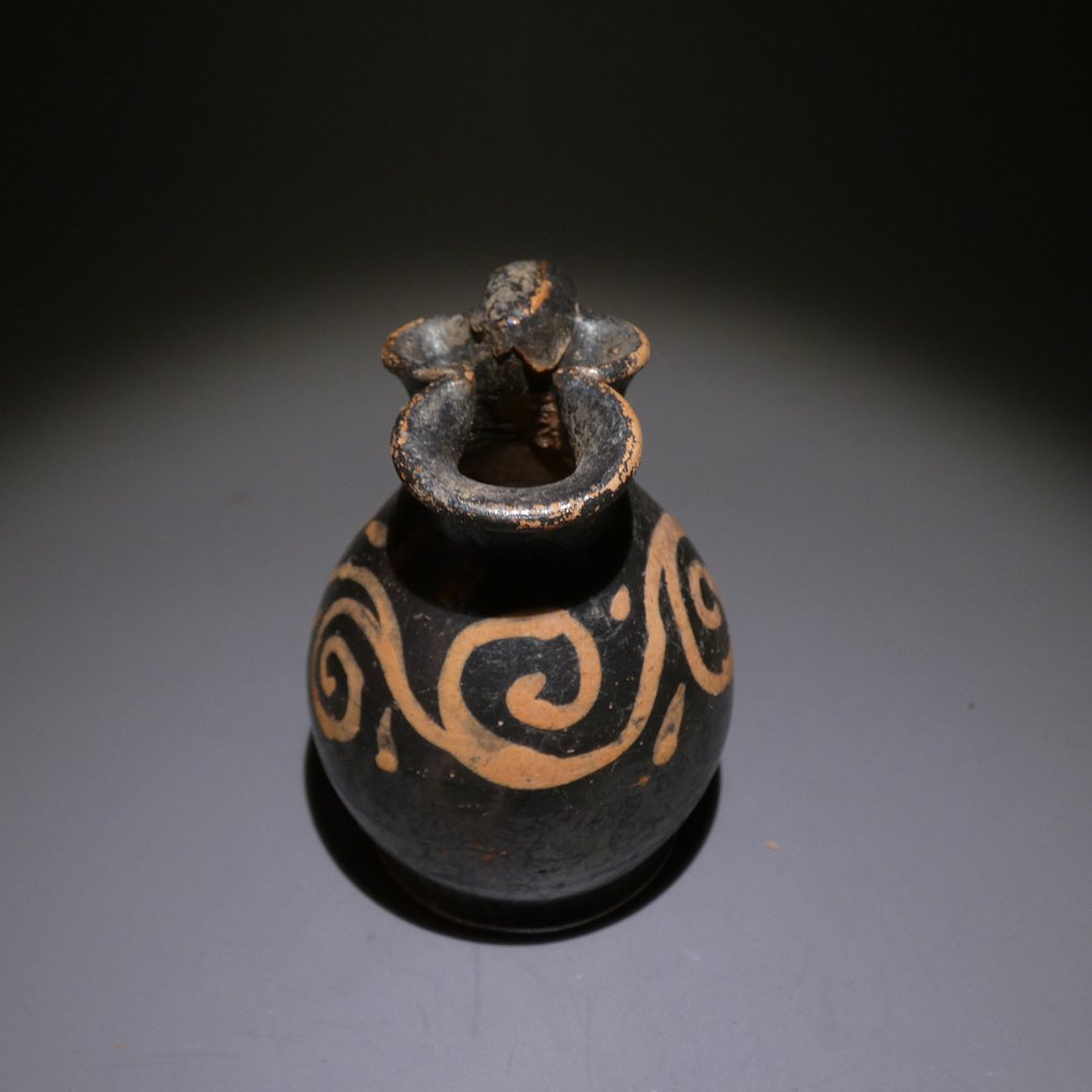 Ancient Greek Pottery Oinochoe. 7 cm H. 4th century BC #2.1