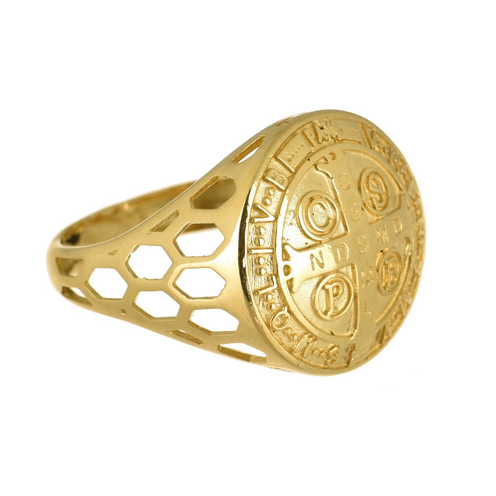 Pierścień amulet - 18-karatowe Żółte złoto #2.1