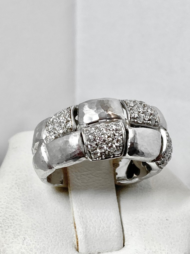 Pala Diamond - Ring - 18 kt. White gold -  1.20ct. tw. Diamond  (Natural) #1.1