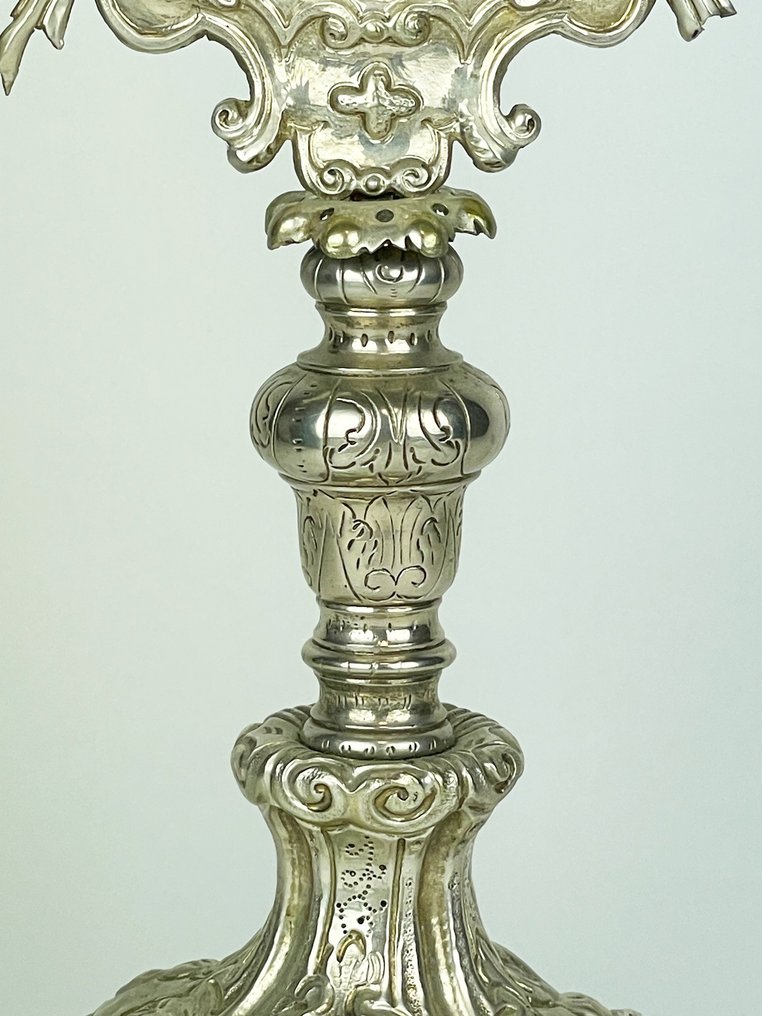 Barokki Monstranssi - Lasi, Metalli, Puu - 1700-1750, 1750-1800 - Muinainen monstrance  #1.2