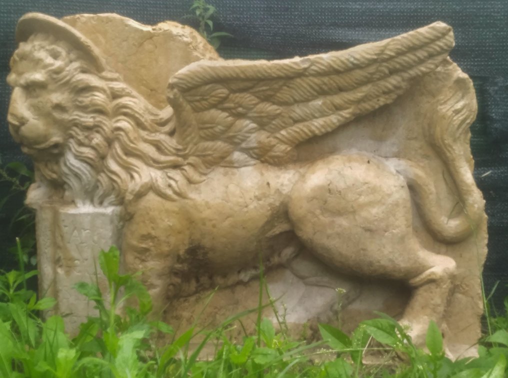 Relief, Leone San Marco - 65 cm - Marbre #3.2