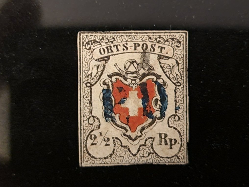 瑞士 1850 - 奥茨邮政 13II Befund - Zu /SBK 13II #1.1
