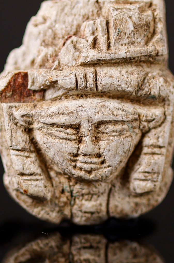 Starożytny Egipt Fajans amulet bogini Hathor - 2.2 cm #1.2