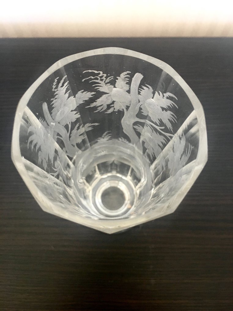 Wine glass - Bohemian crystal glass by Karl Pfohl (1826-1894) - Crystal #2.1