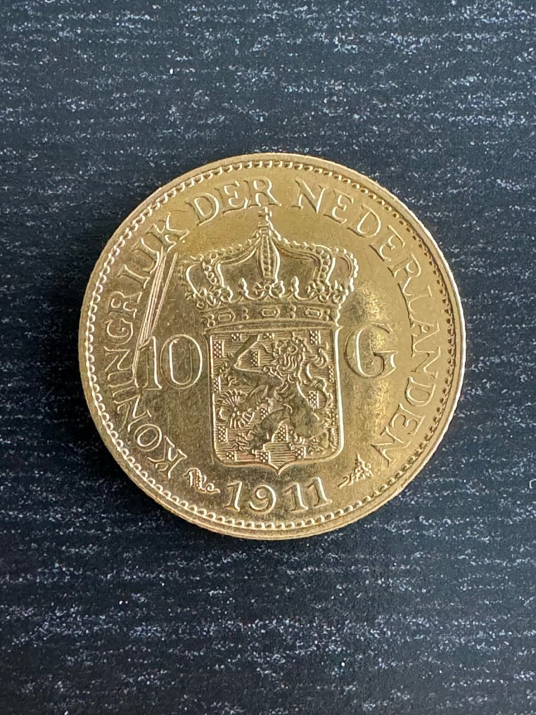 Países Bajos. Wilhelmina (1890-1948). 10 Gulden 1911  (Sin Precio de Reserva) #1.2