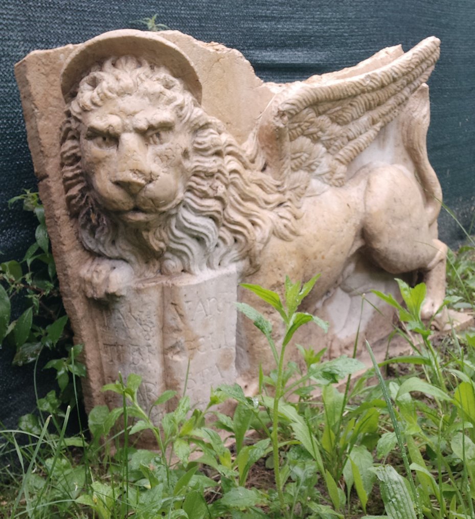Relief, Leone San Marco - 65 cm - Marbre #2.2