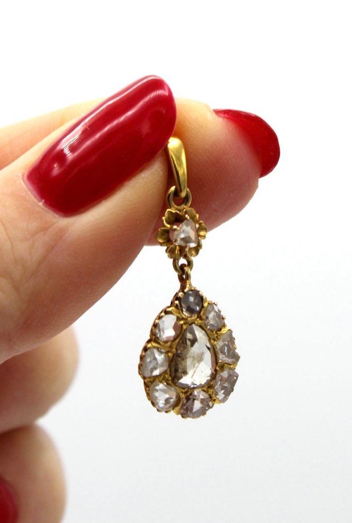 Κρεμαστό κόσμημα - 18 καράτια Κίτρινο χρυσό Διαμάντι - Διαμάντι #2.1
