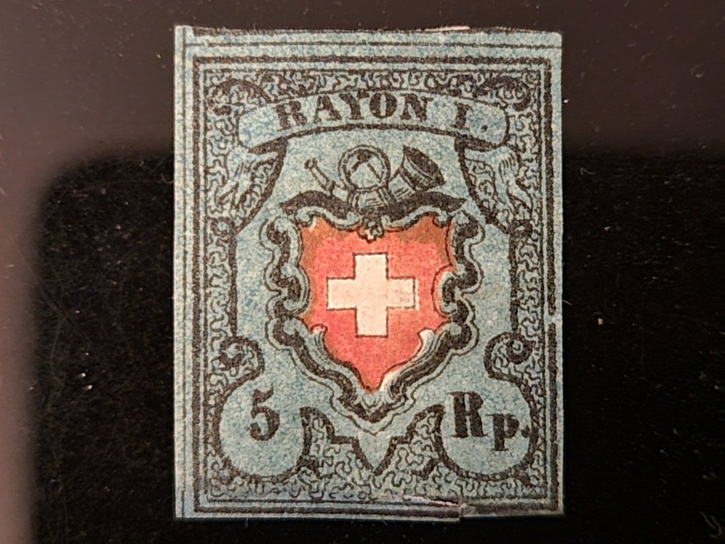 Suíça 1850 - Rayon I com KF 15I* - Zu / SBK 15I* #1.1