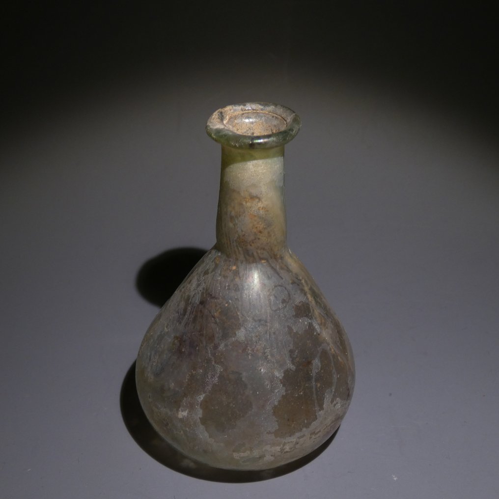 Romersk antikk Glass Krukke. 7 cm H. 1. - 2. århundre e.Kr #2.1