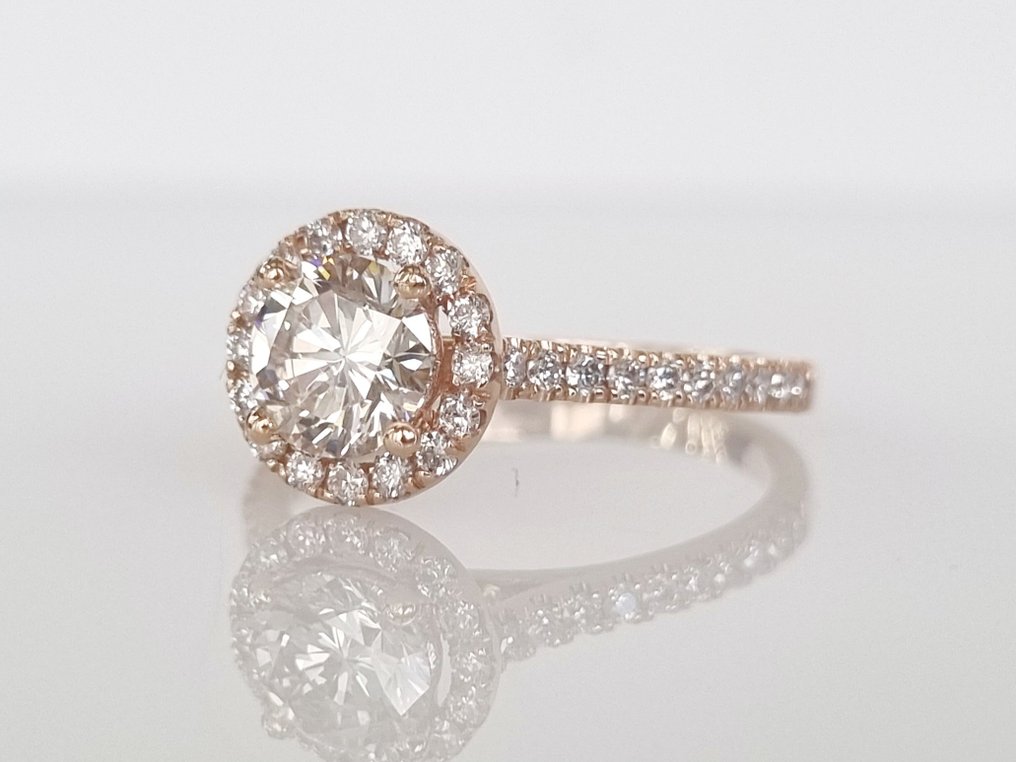 14 carati Oro rosa - Anello - 1.44 ct Diamante #3.1