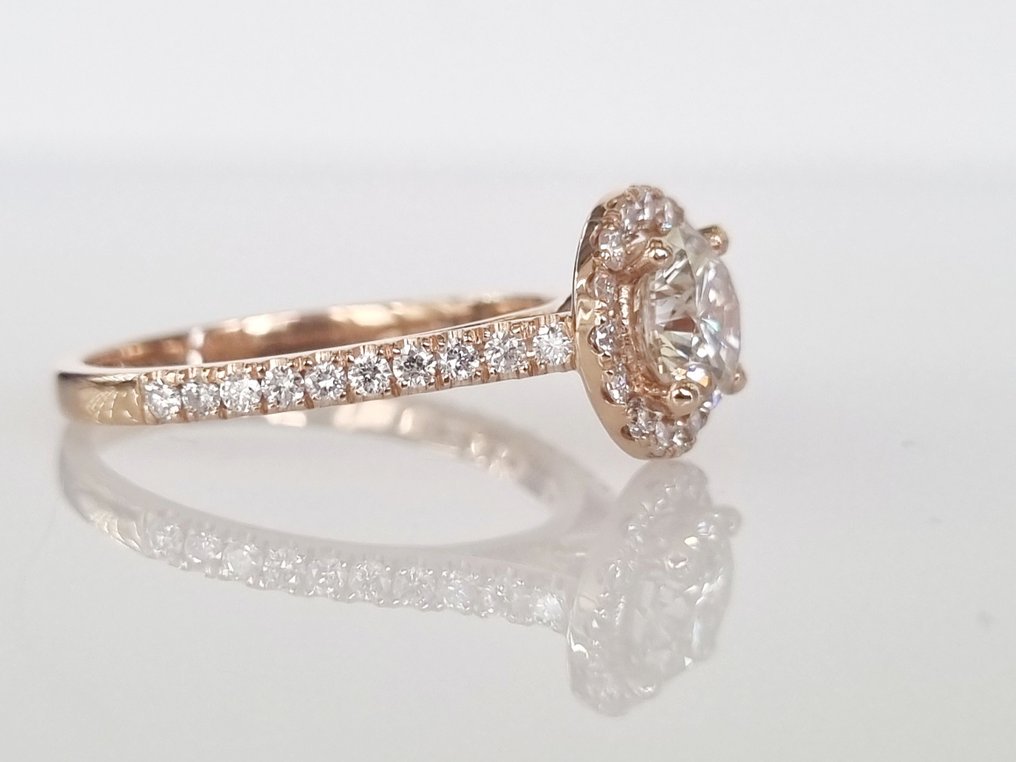 14 kt. Rózsaszín arany - Gyűrű - 1.44 ct Gyémánt #3.2