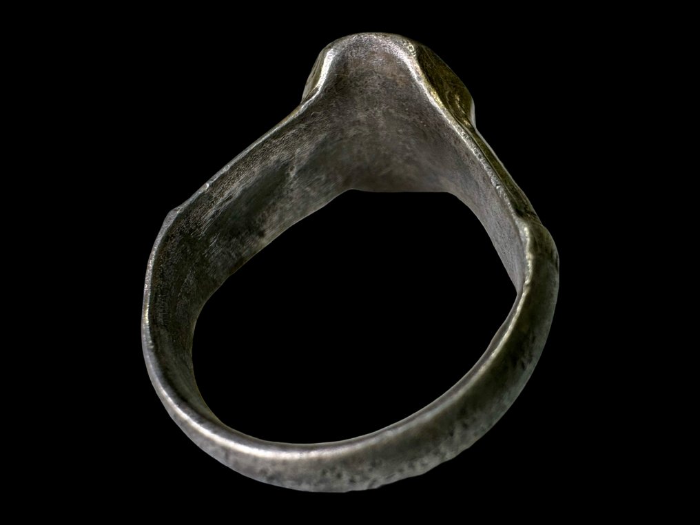 Mittelalterlich Vergoldetes Silber Ring #3.2