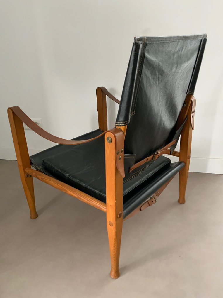 Rud Rasmussen - Kaare Klint - Πολυθρόνα - Μοντέλο 4700, "Safari chair" - Δέρμα, Ξύλο - Extra μαξιλάρι καθίσματος 44x44cm #2.1