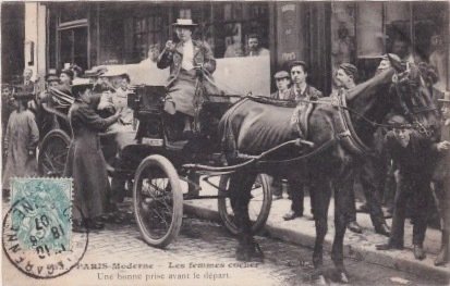 France - women coach - Postcard (1) - 1900-1907 #1.1