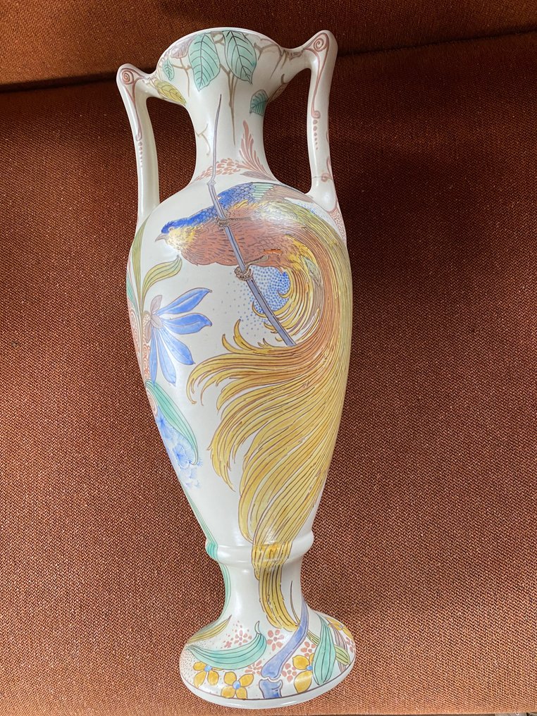 Plateelbakkerij Zuid-Holland - Hartgring - Vase - Plateel Gouda pottery - Gouda pottery plateel #1.2