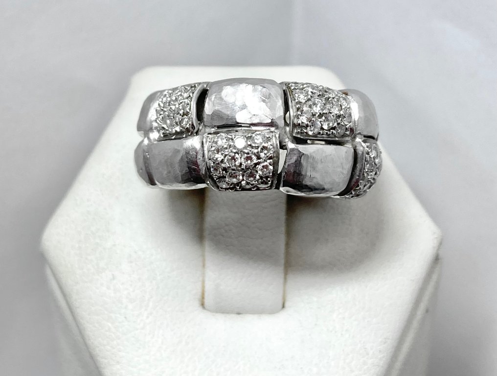 Pala Diamond - Ring - 18 kt. White gold -  1.20ct. tw. Diamond  (Natural) #1.2
