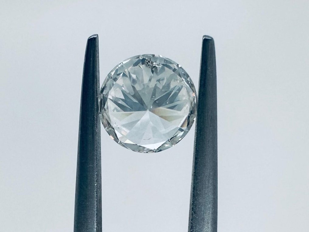 1 pcs Diamond  (Natural)  - 1.00 ct - Round - J - I1 - International Gemological Institute (IGI) #3.3