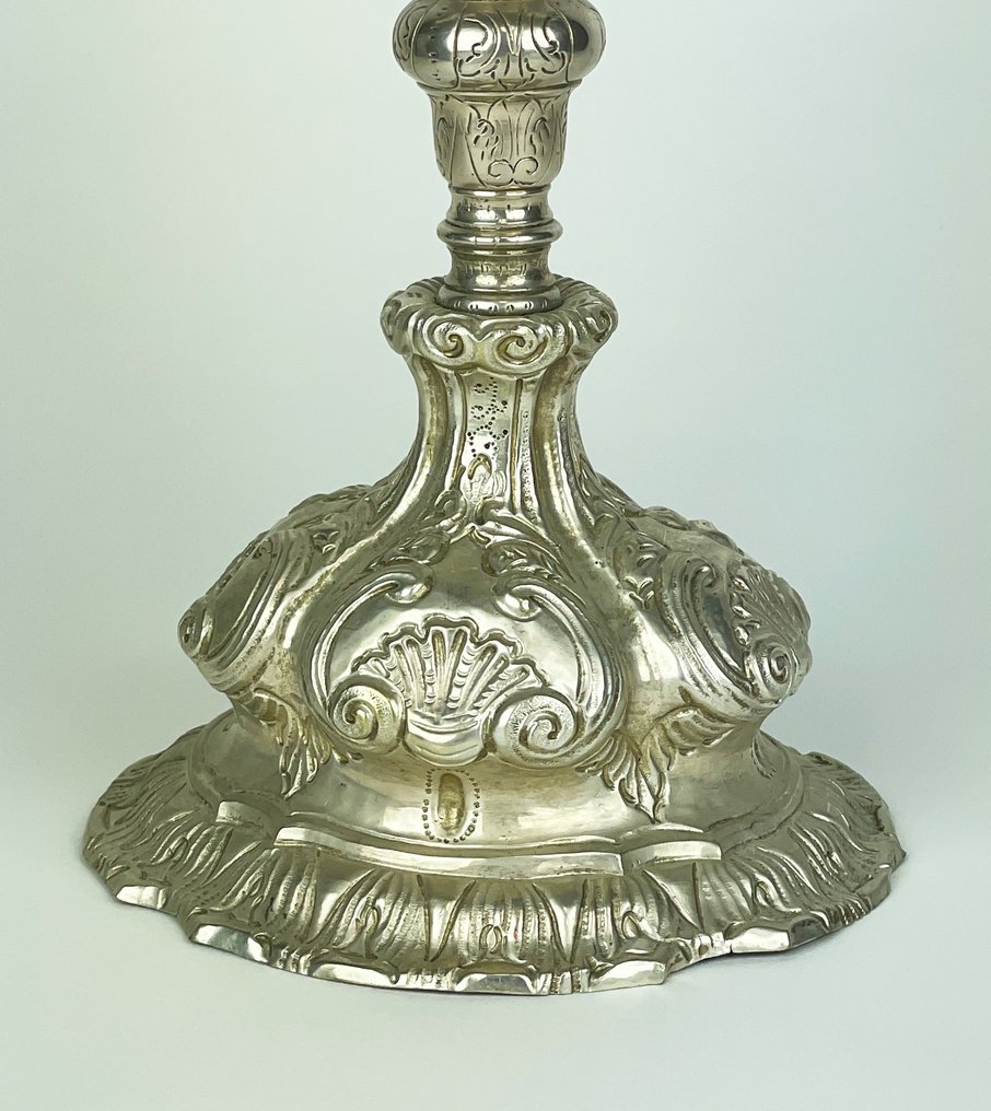 Μπαρόκ Σκεύος monstrance - Γυαλί, Μέταλλο, Ξύλο - 1700-1750, 1750-1800 - Αρχαίο τέρας  #2.1