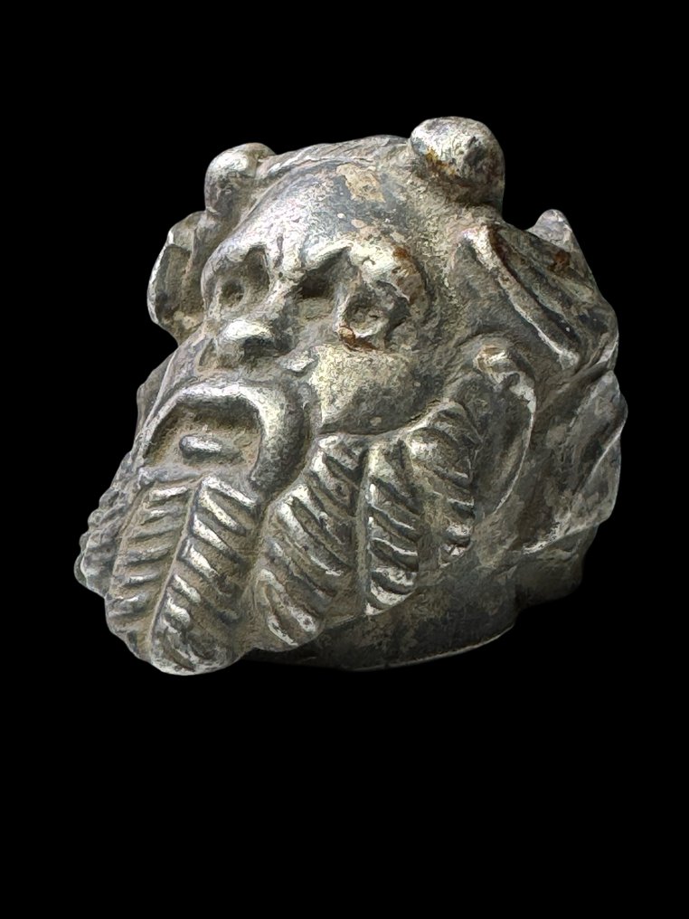 Oud-Grieks, Hellenistisch Zilver Bust - 30 mm #2.1