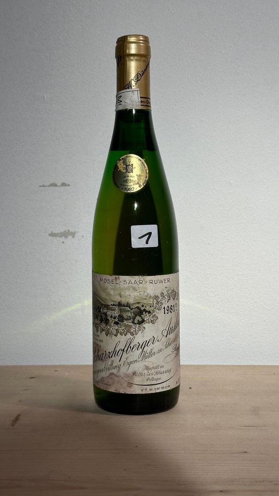 1981 Egon Müller, Riesling Scharzhofberg Versteigerung - Moezel Auslese - 1 Fles (0,75 liter) #1.1
