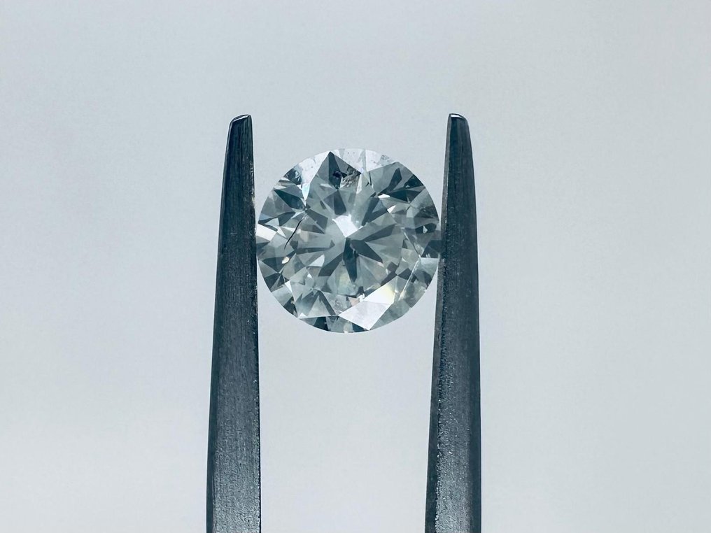 1 pcs Diamond  (Natural)  - 1.00 ct - Round - J - I1 - International Gemological Institute (IGI) #1.1