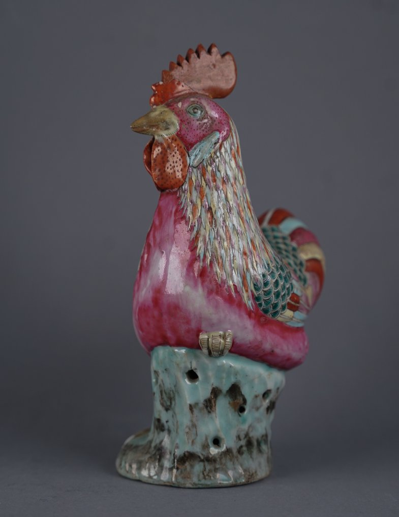 Large standing Finely detailed Cockerel - Porcelán - Kína - 18. század #2.2