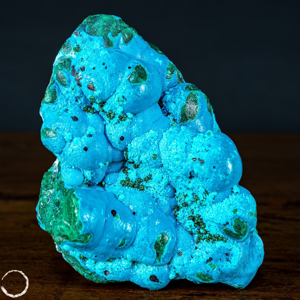 天然原藍銅礦、孔雀石和矽孔雀石 自由形式- 1212.21 g #1.1