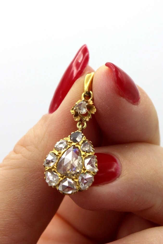 Κρεμαστό κόσμημα - 18 καράτια Κίτρινο χρυσό Διαμάντι - Διαμάντι #1.2
