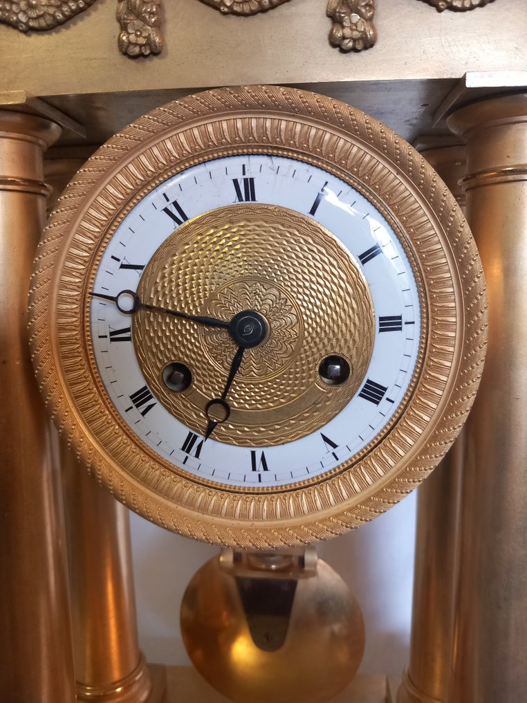 Zegar portykowy Styl empire - Pozłacany brąz - 1830-1840 #2.1