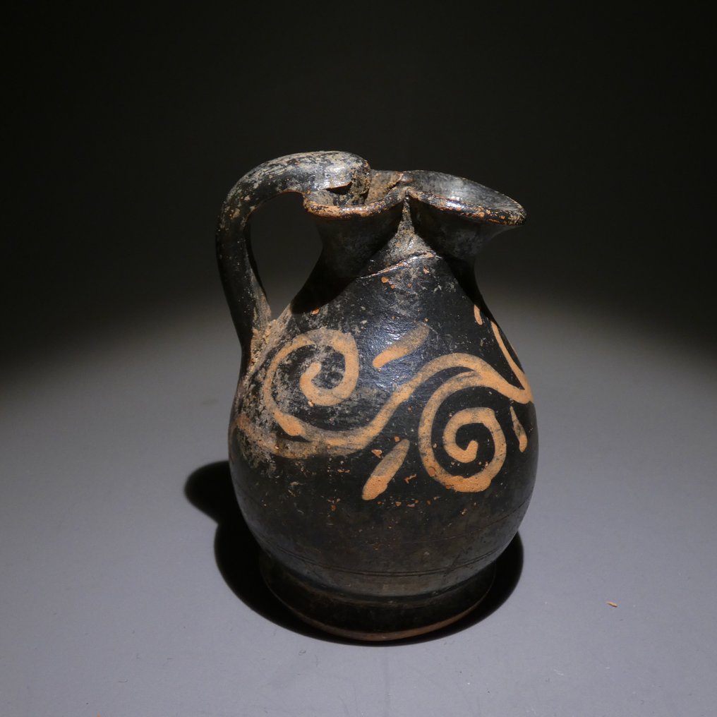 Grecia Antică Ceramică Oinochoe. 7 cm H. Secolul al IV-lea î.Hr #1.2